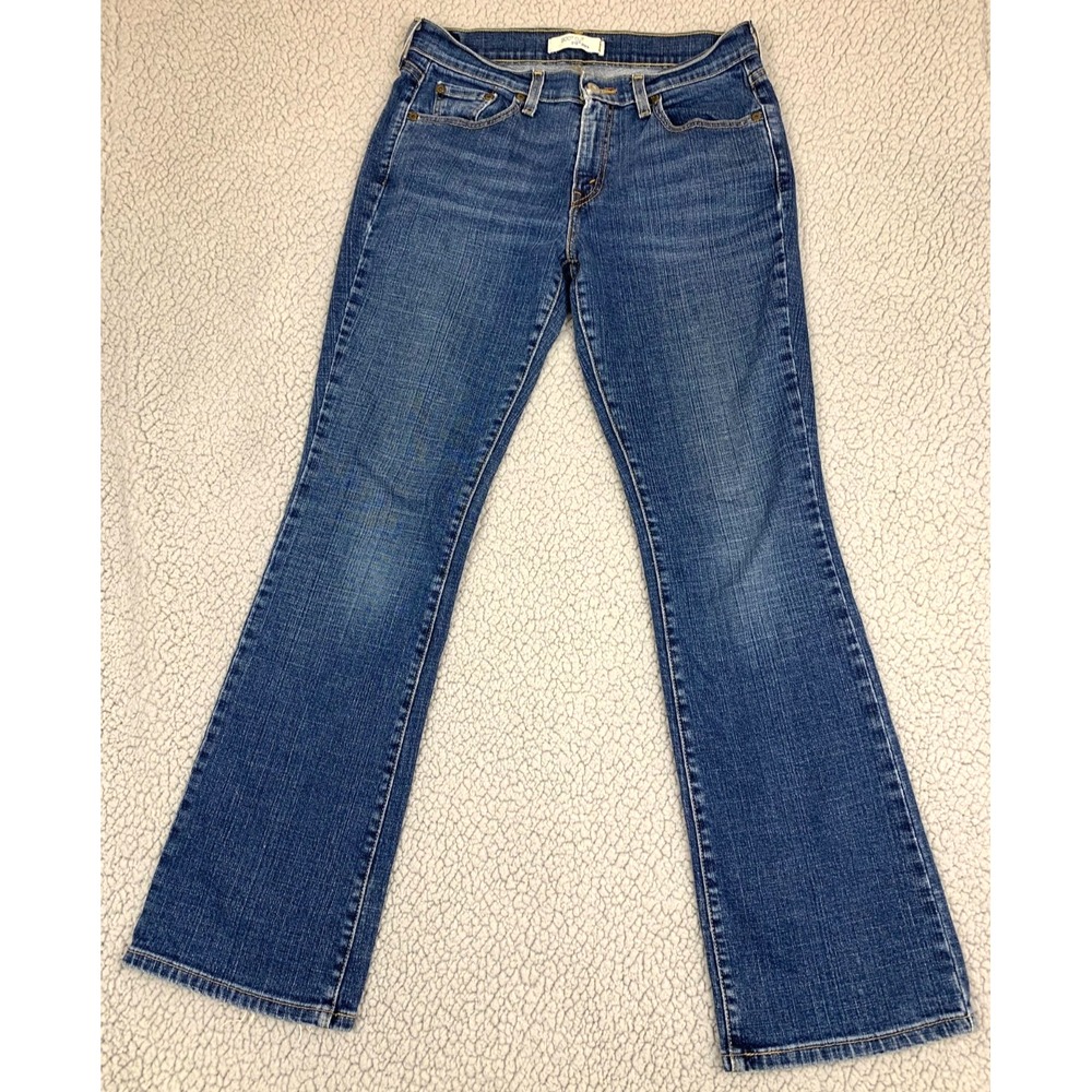 Levi's 515 Jeans‎ Womens 31 Blue Bootcut Denim Mid Rise 515-0217